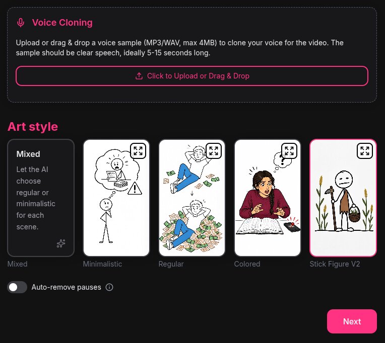 Video style settings